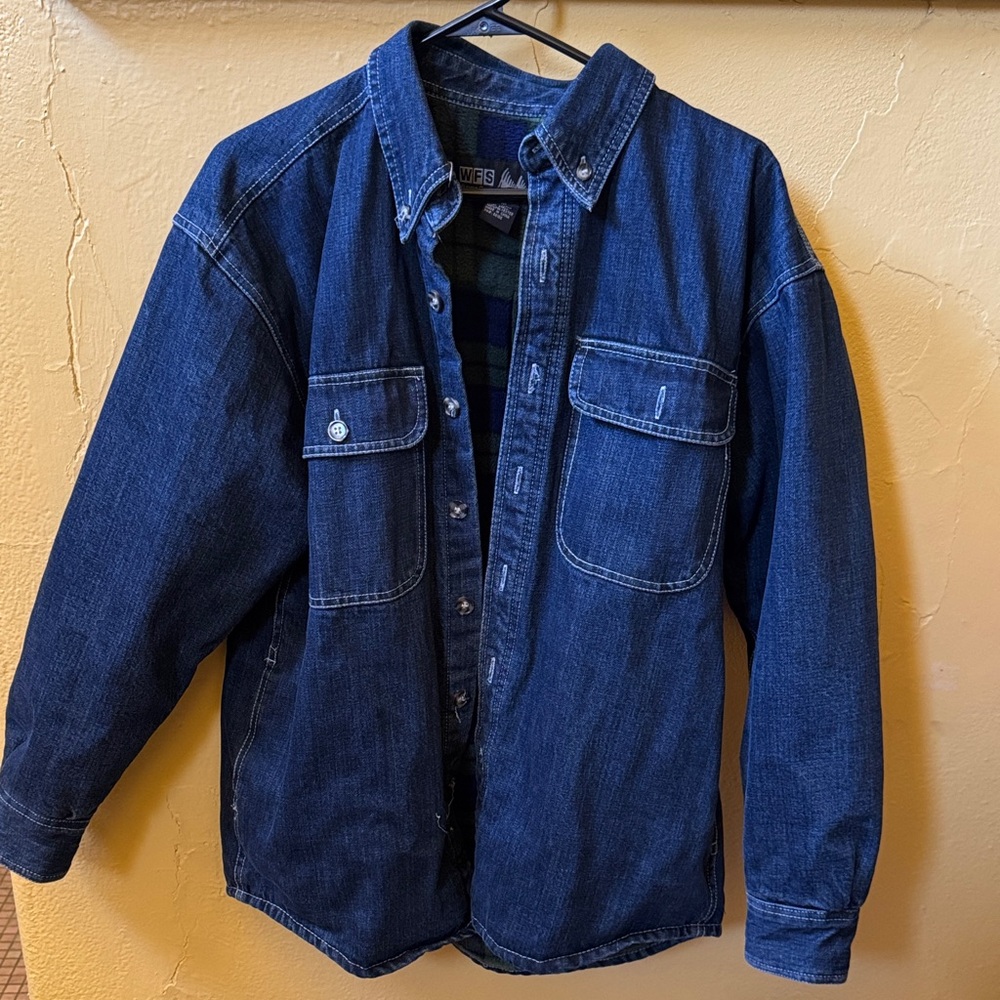 WFS Elemental Gear Fleece Lined Denim Shirt Jacket